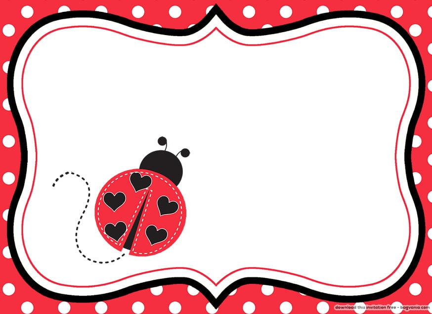 FREE Printable Ladybug Birthday Invitations FREE Printable Birthday