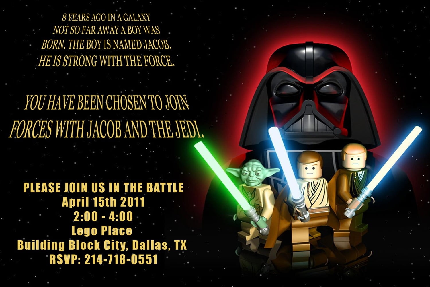 Free Printable Lego Star Wars Invitations