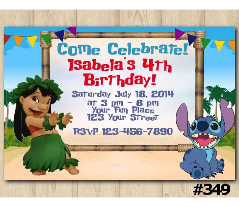 Free Printable Lilo And Stitch Birthday Invitations Free Printables Hub