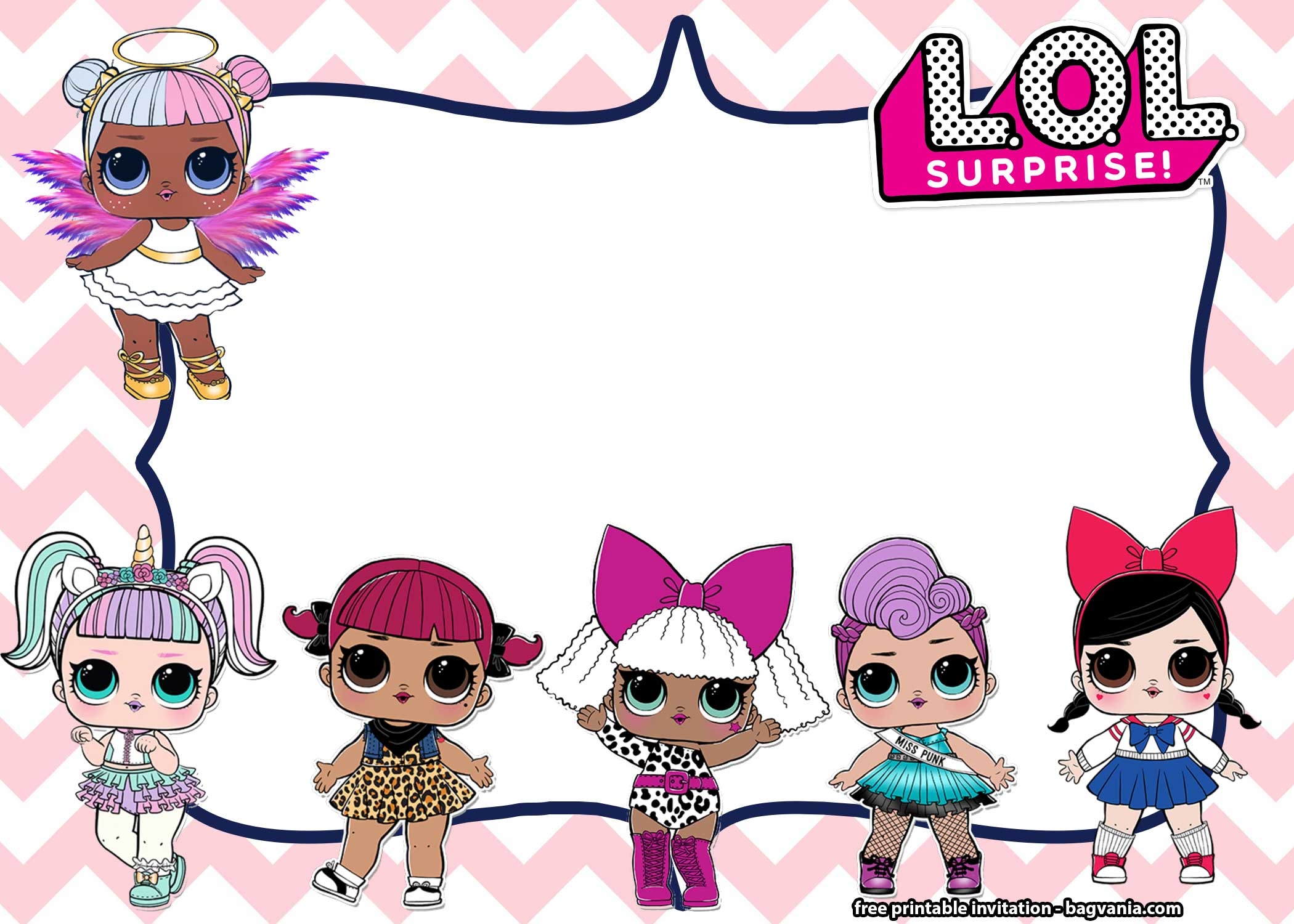 Free Printable Lol Surprise Invitation Template
