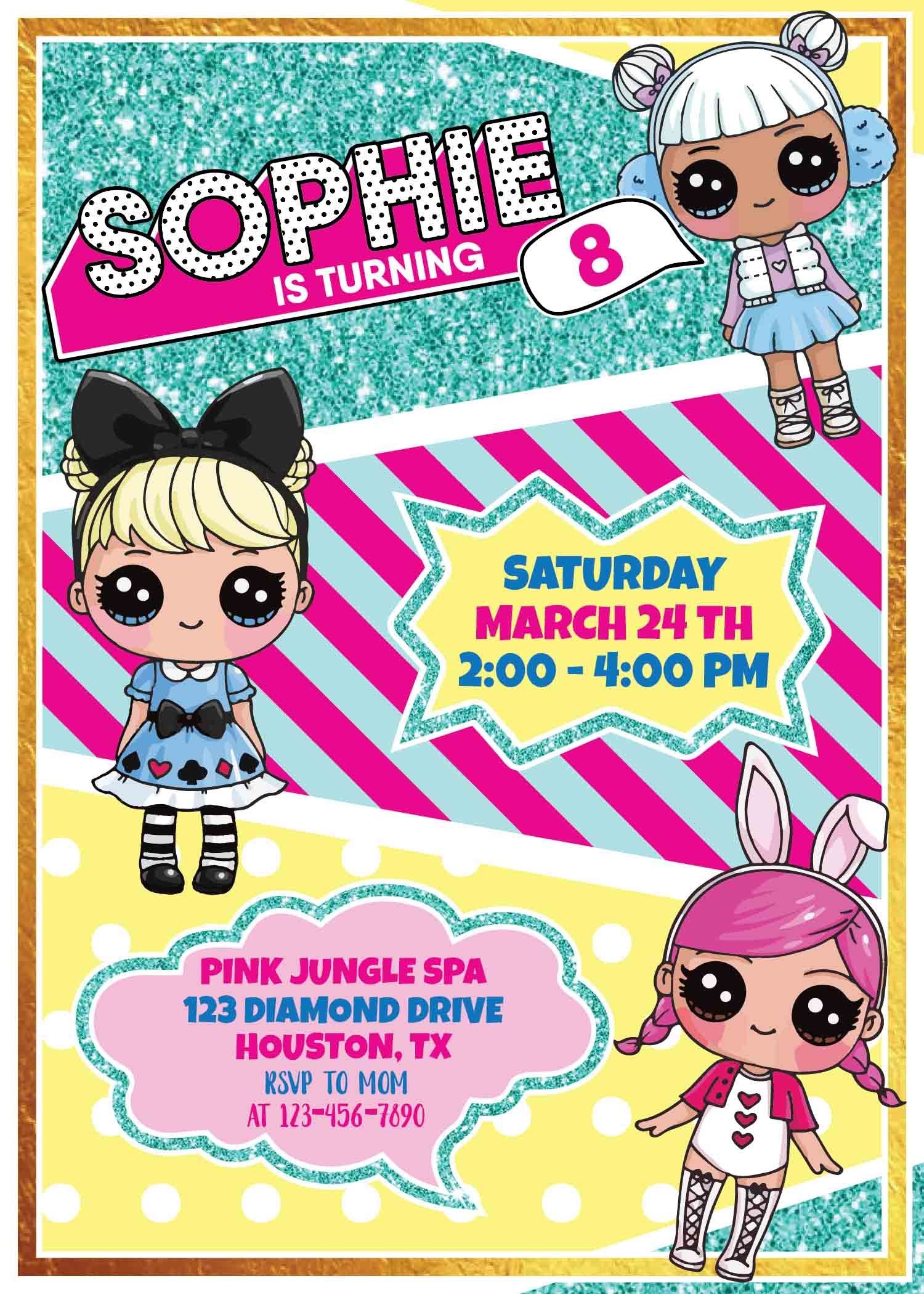 Free Printable Lol Surprise Invitation Template Printable Templates