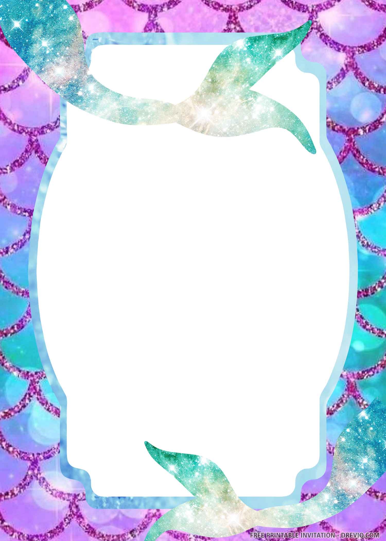 Free Printable Mermaid Invitations Printable Word Searches