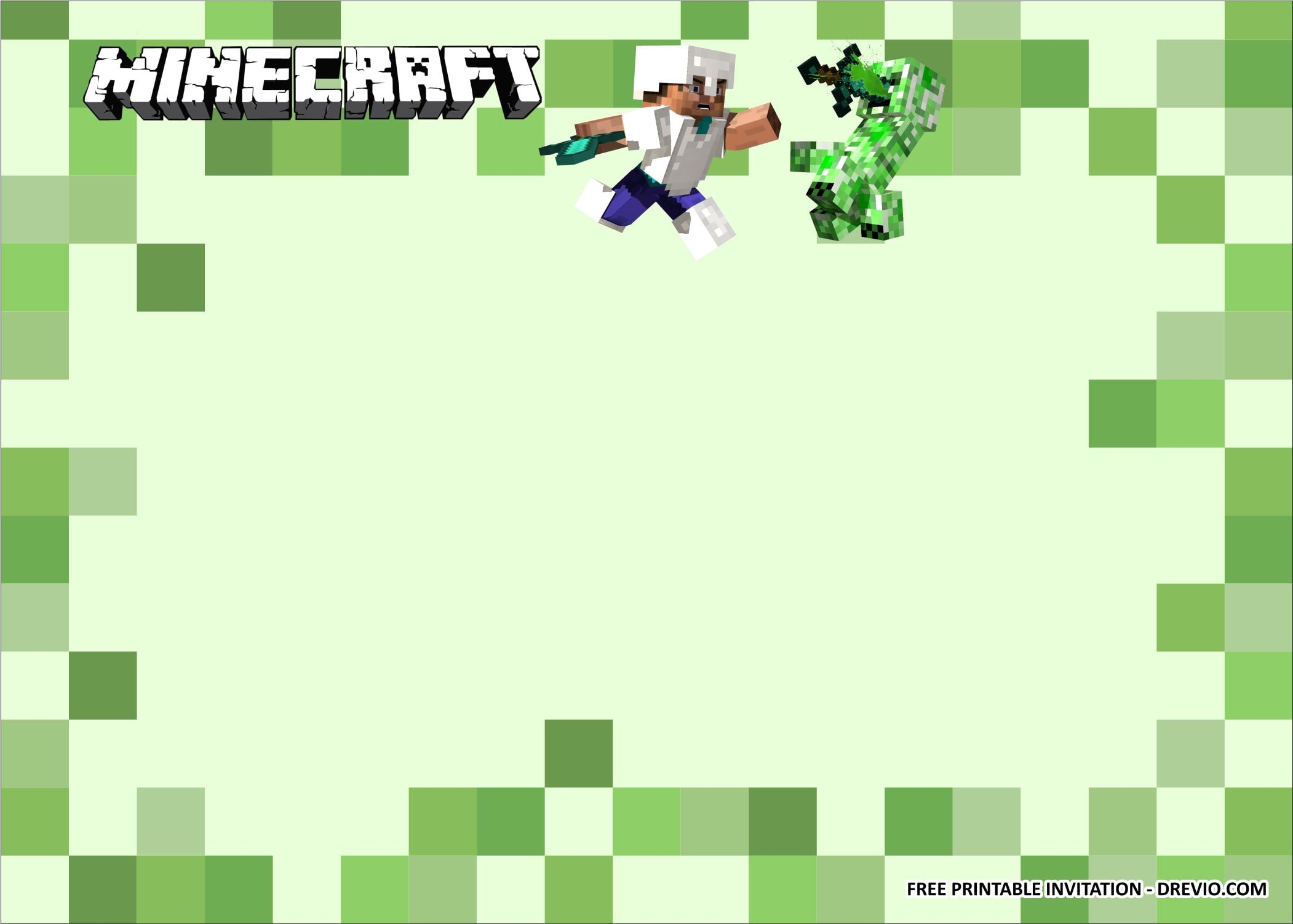 Free Printable Minecraft Happy Birthday Card Free Pri Vrogue co