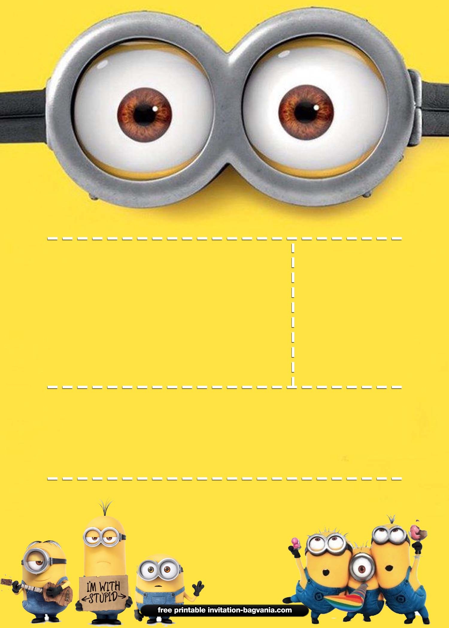Free Printable Minion Invitation Template Printable Templates