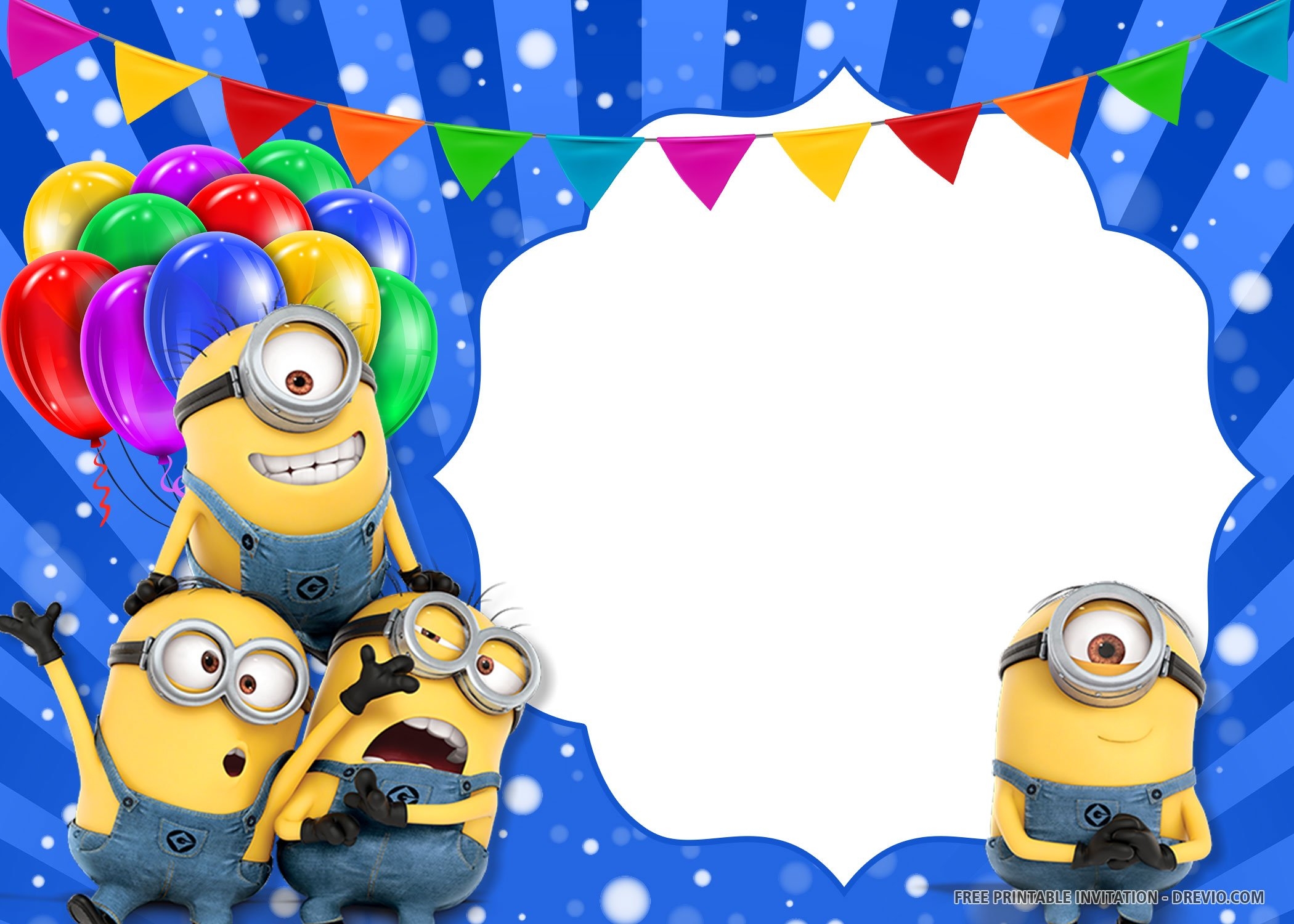 Free Printable Minion Invitation Template Printable Templates