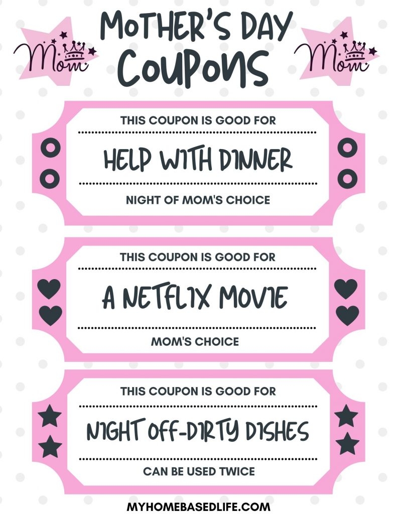 Free Printable Mother 39 s Day Coupons