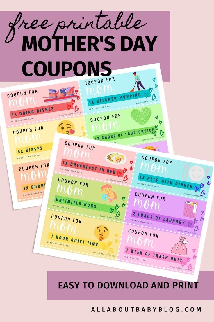 Free Printable Mother S Day Coupons Artofit