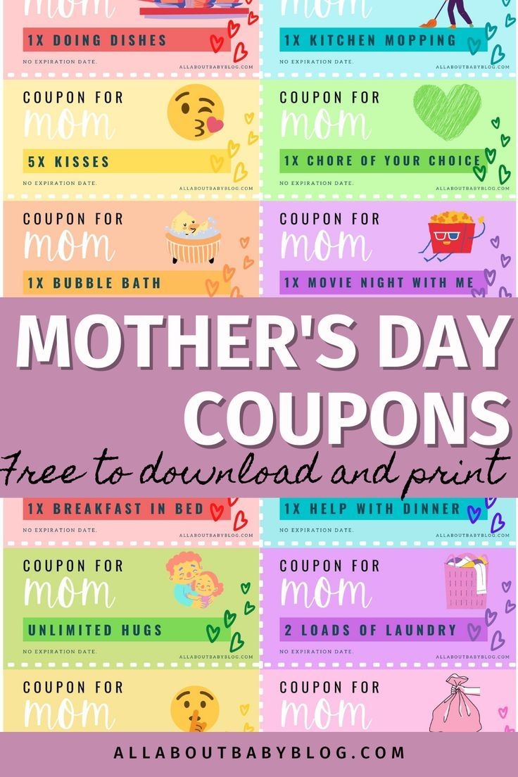 Free Printable Mother S Day Coupons Artofit