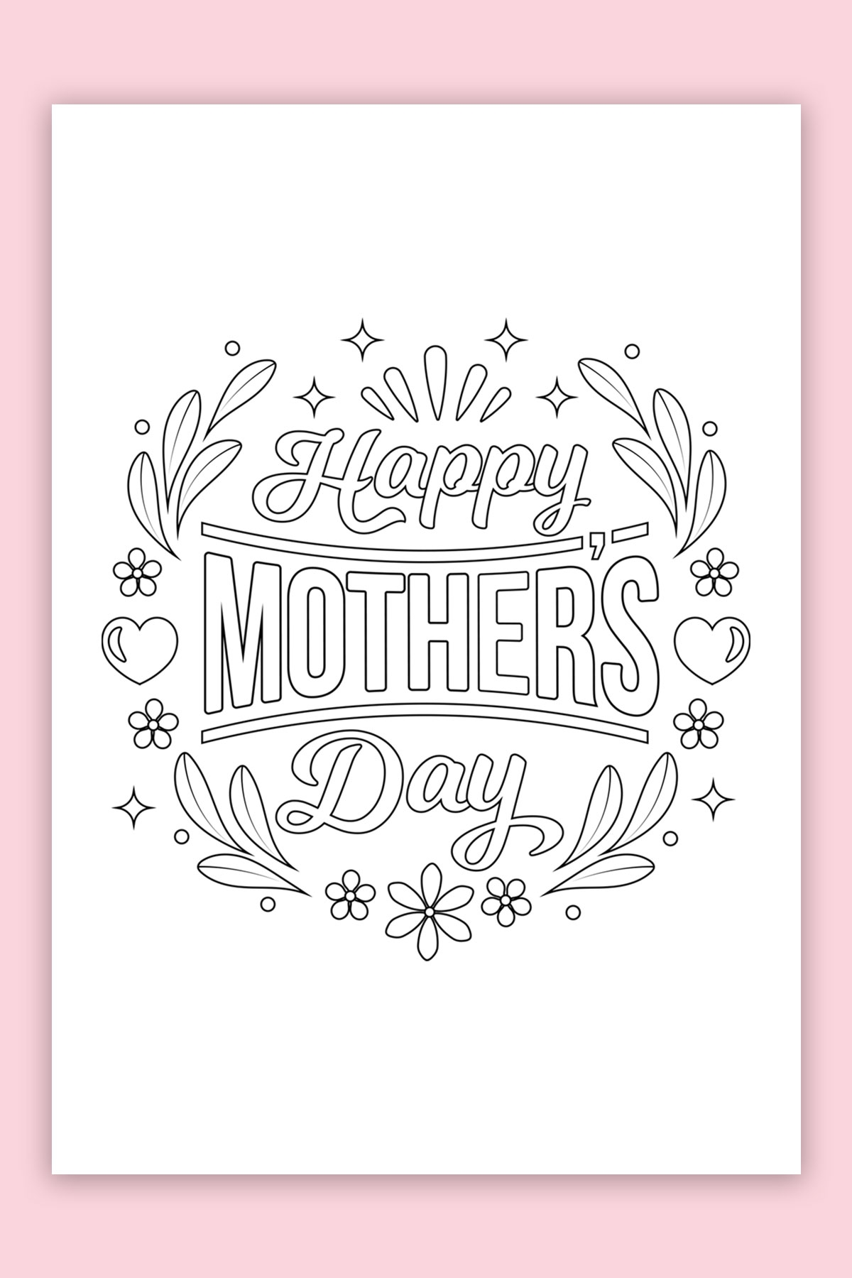 Free Printable Mothers Day Cards to Color Example 1 Mom Envy
