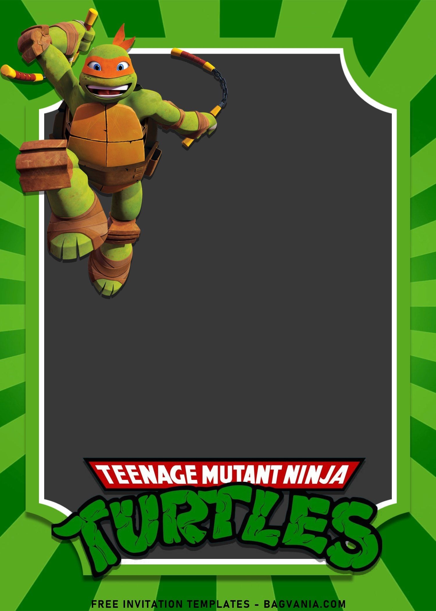 Free Printable Ninja Turtle Invitation Templates Printable Templates