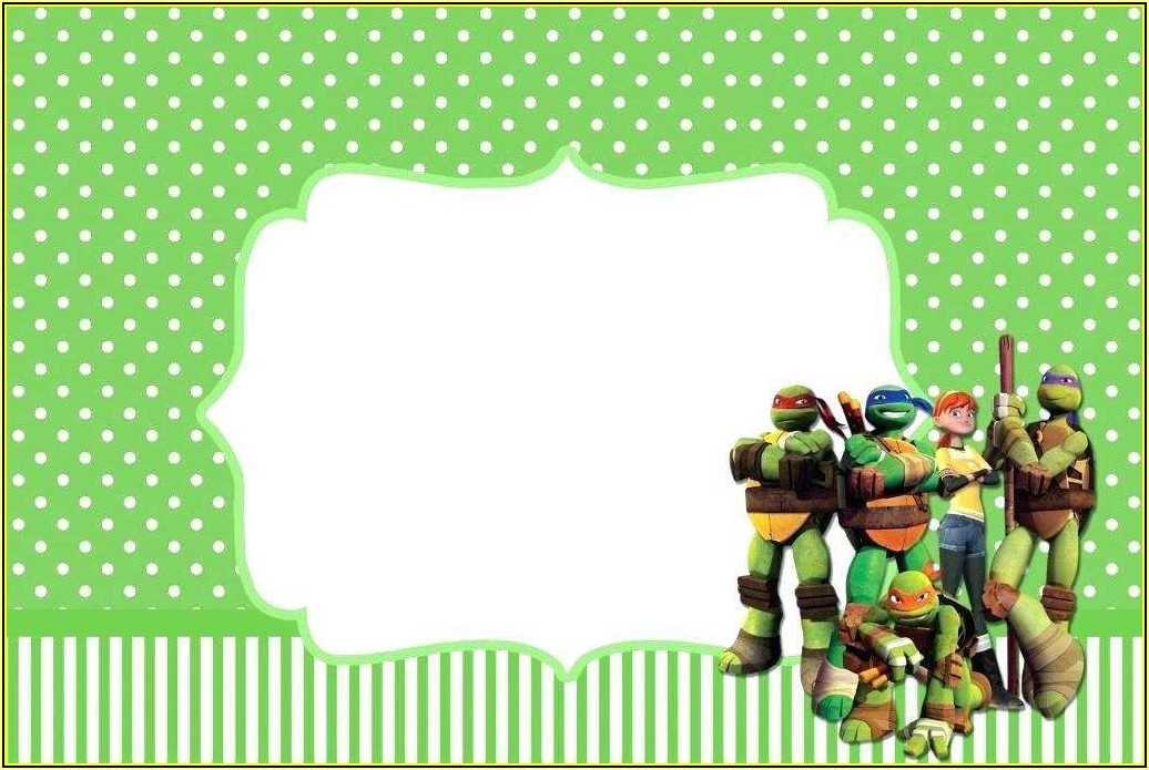 Free Printable Ninja Turtle Invitation Templates Template 1 Resume 
