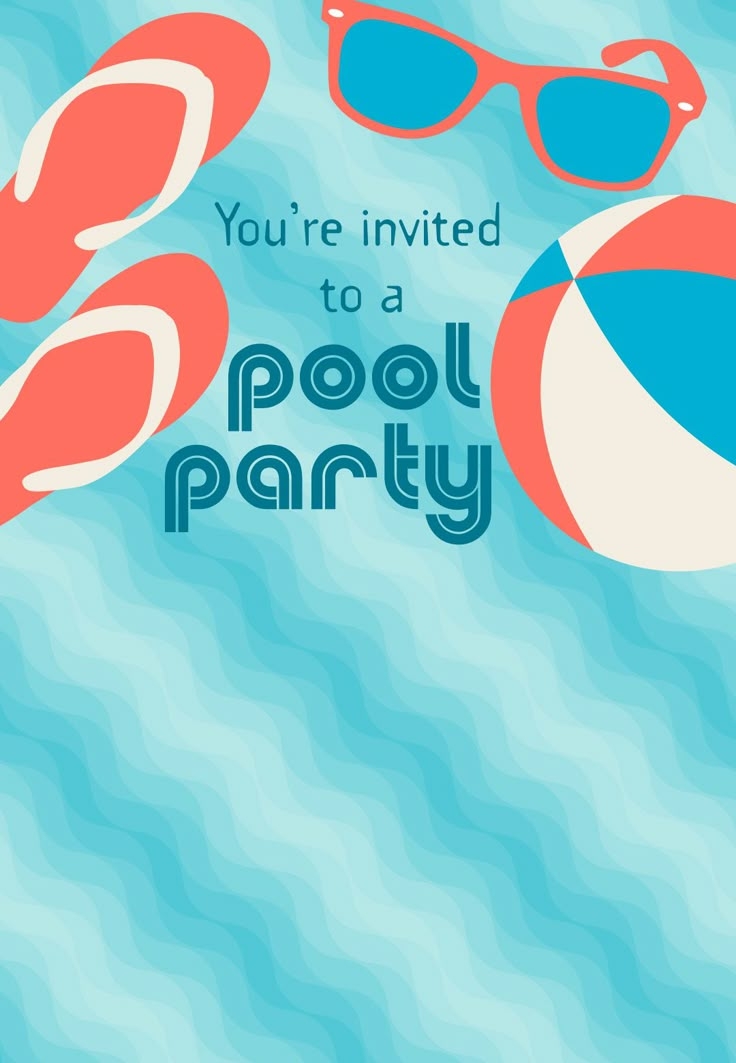 Free Printable Pool Party Invitations Templates