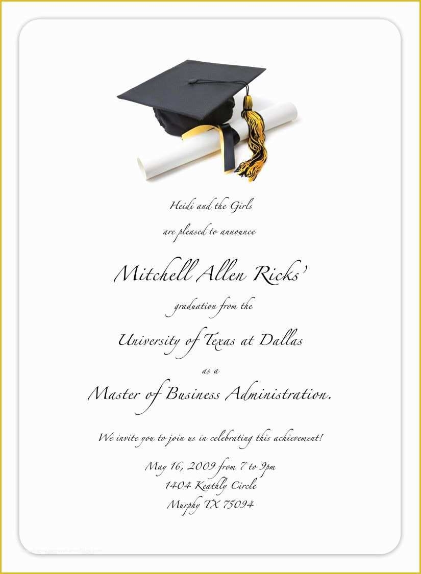 Free Printable Preschool Graduation Invitation Templates Of Free 