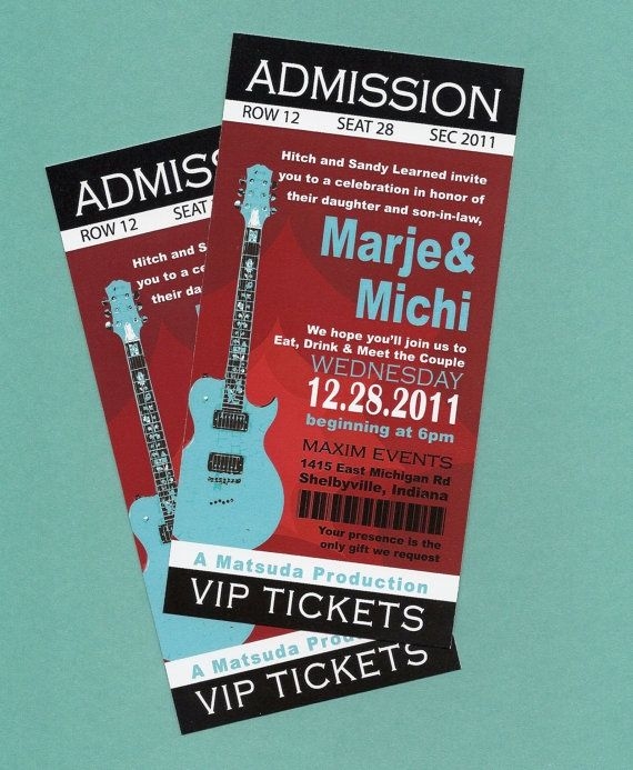 Free Printable Rock And Roll Invitation Templates Template