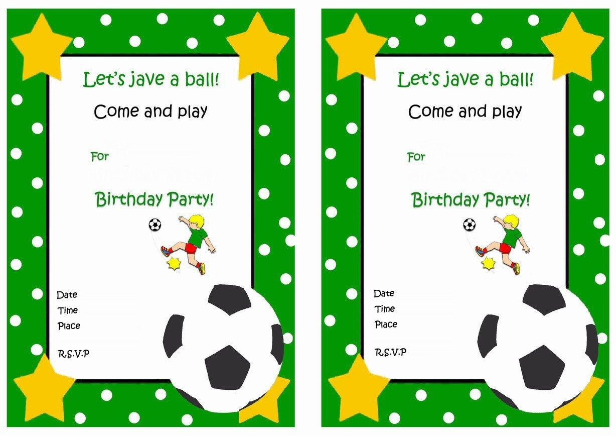 Free Printable Soccer Birthday Invitations Free Printable