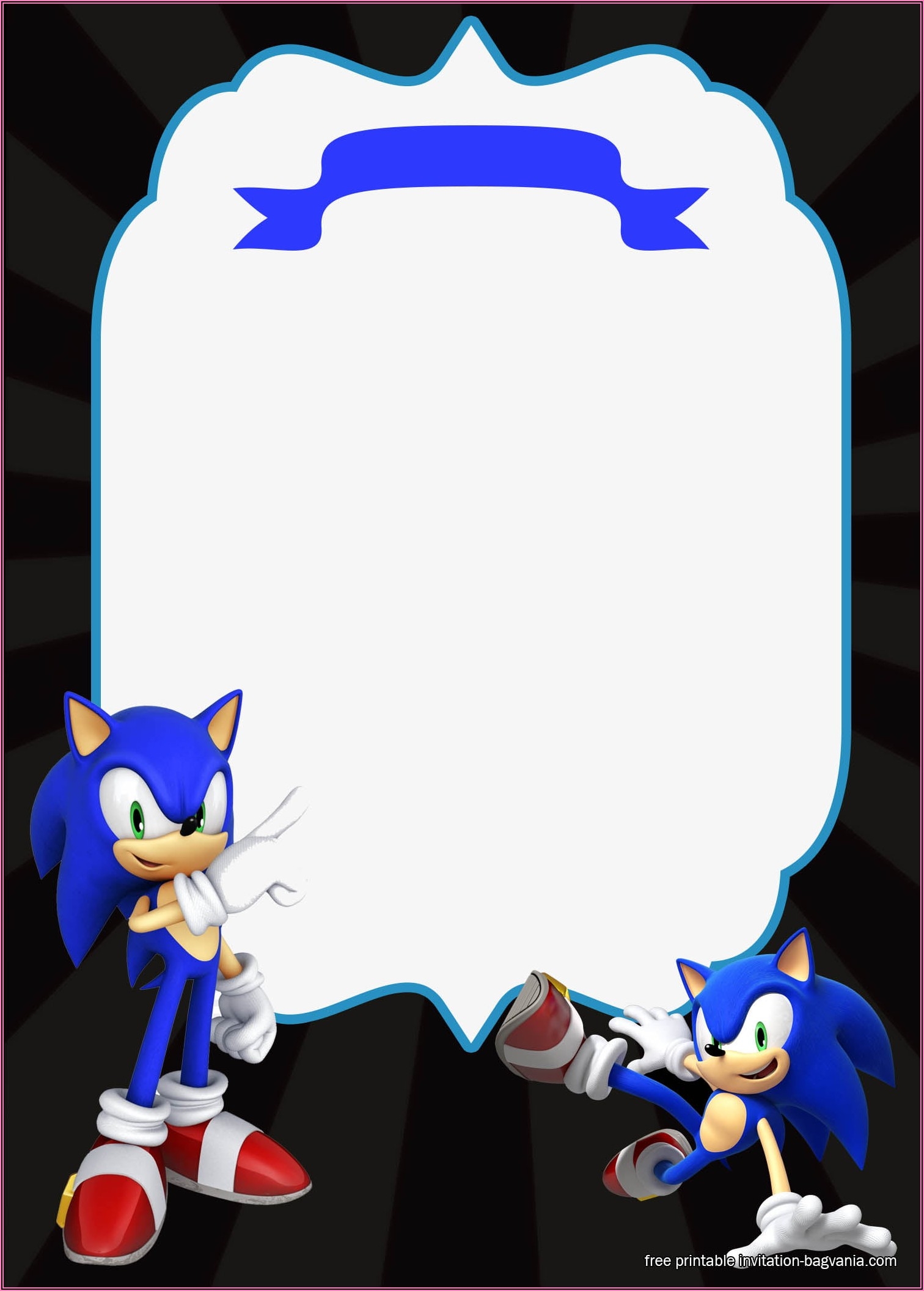 Free Printable Sonic The Hedgehog Birthday Invitations Invitations 