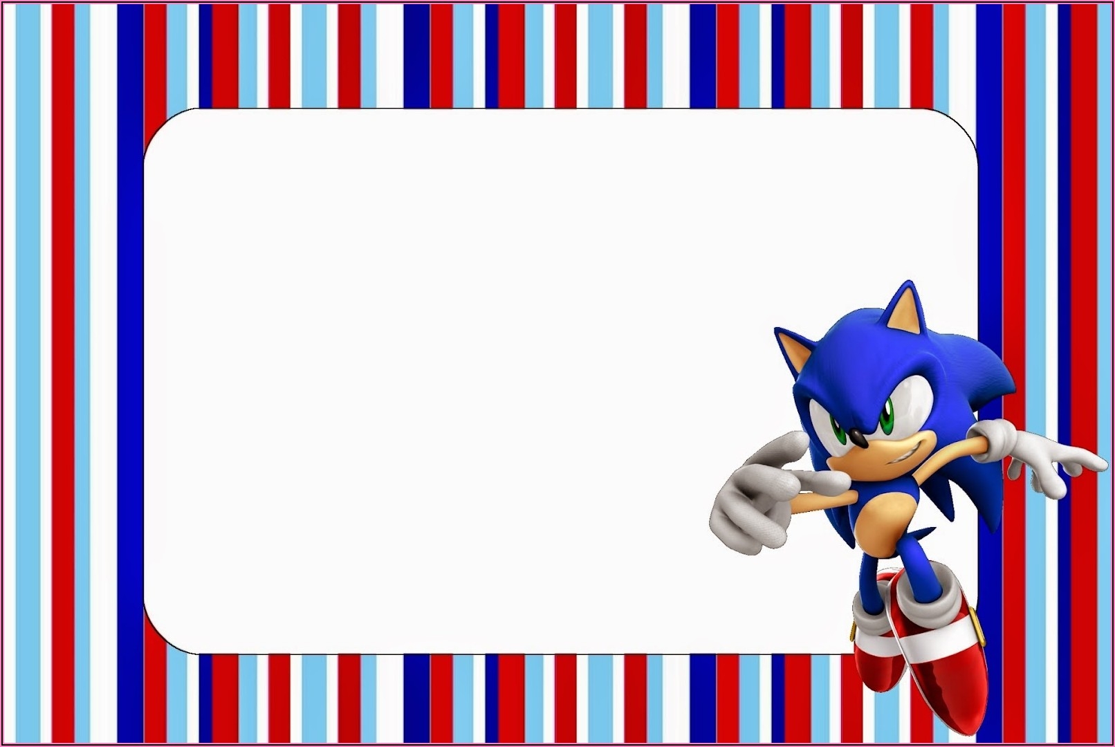 Free Printable Sonic The Hedgehog Birthday Invitations Invitations 