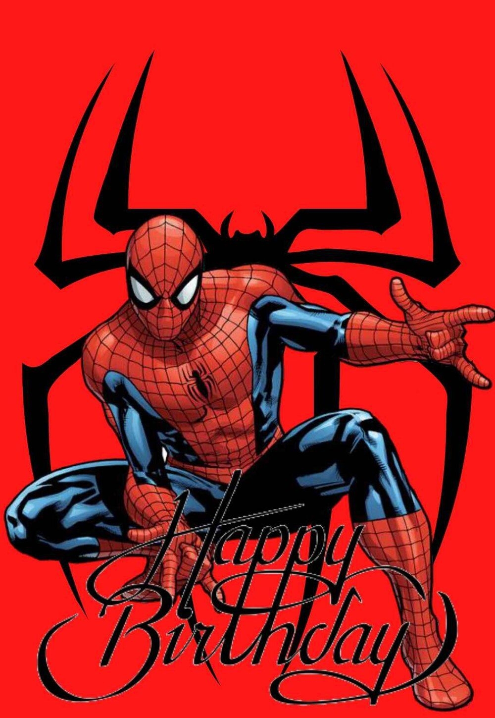 Free Printable Spiderman Birthday Cards