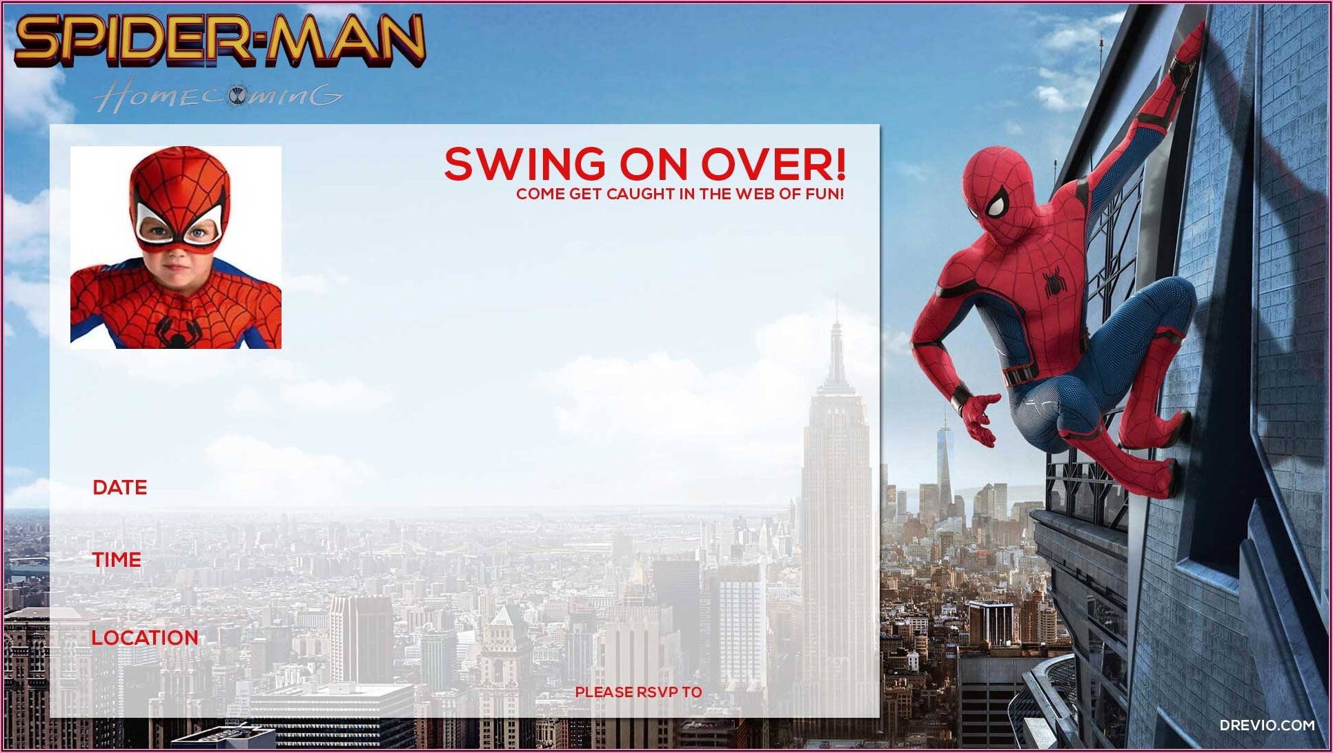Free Printable Spiderman Invitations Invitations Resume Examples 