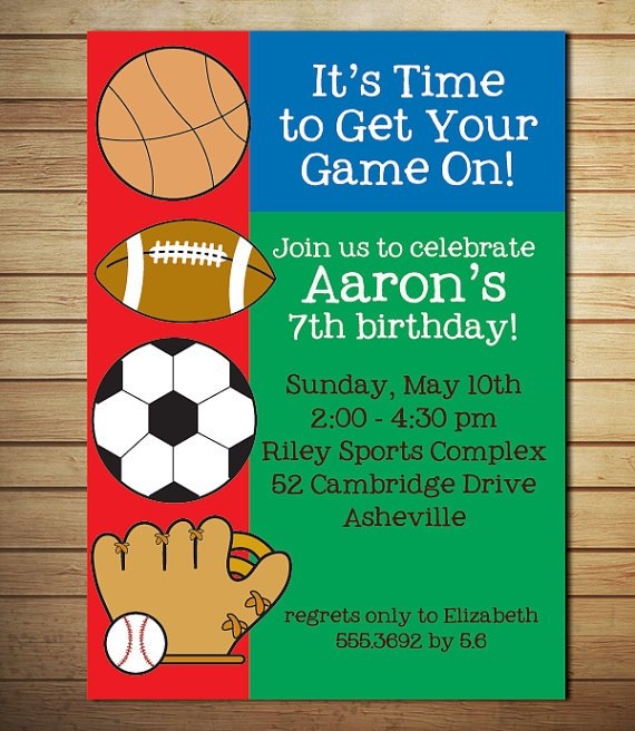 Free Printable Sports Birthday Invitations Drevio Invitations Design