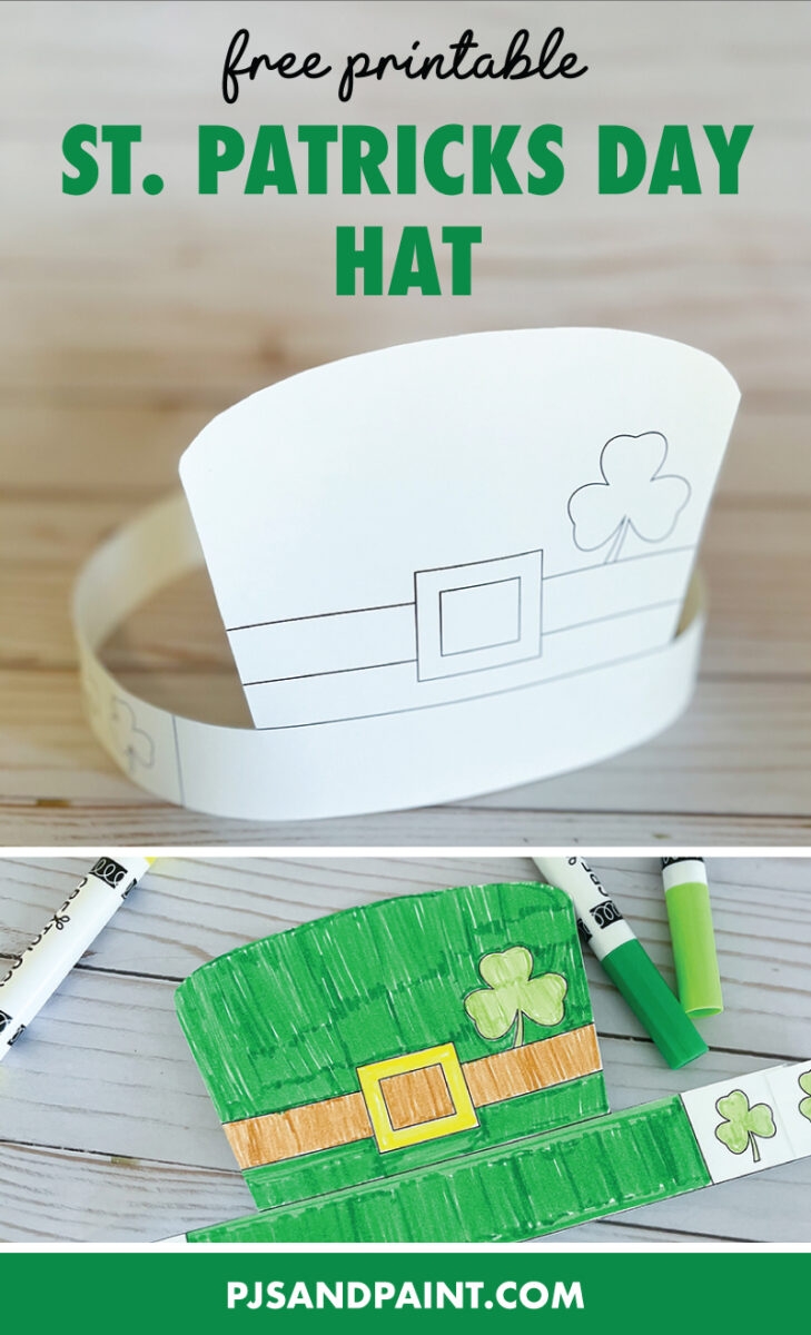Free Printable St Patrick 39 s Day Hat Pjs And Paint