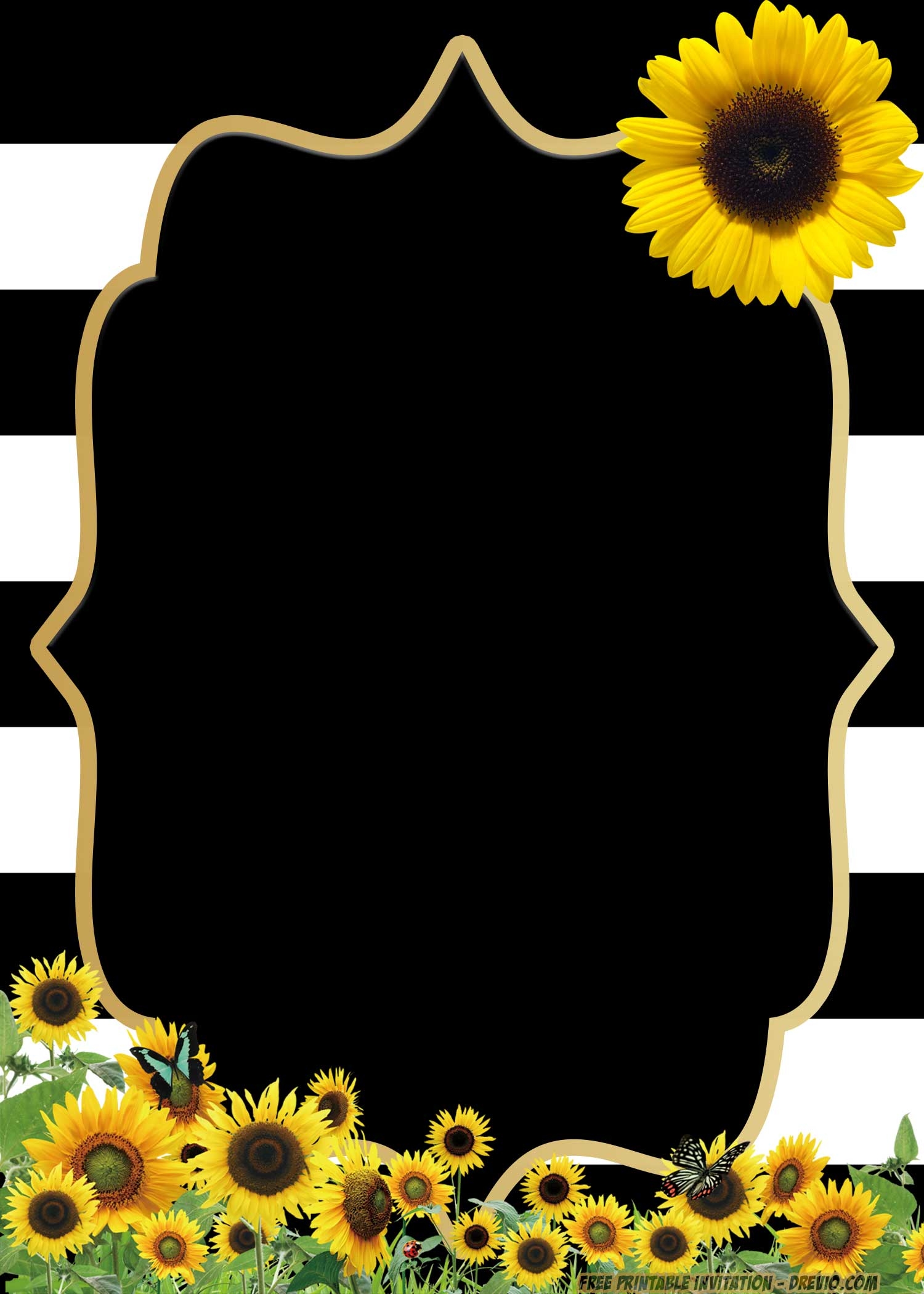 Free Printable Sunflower Stationery Template Printable Templates Free