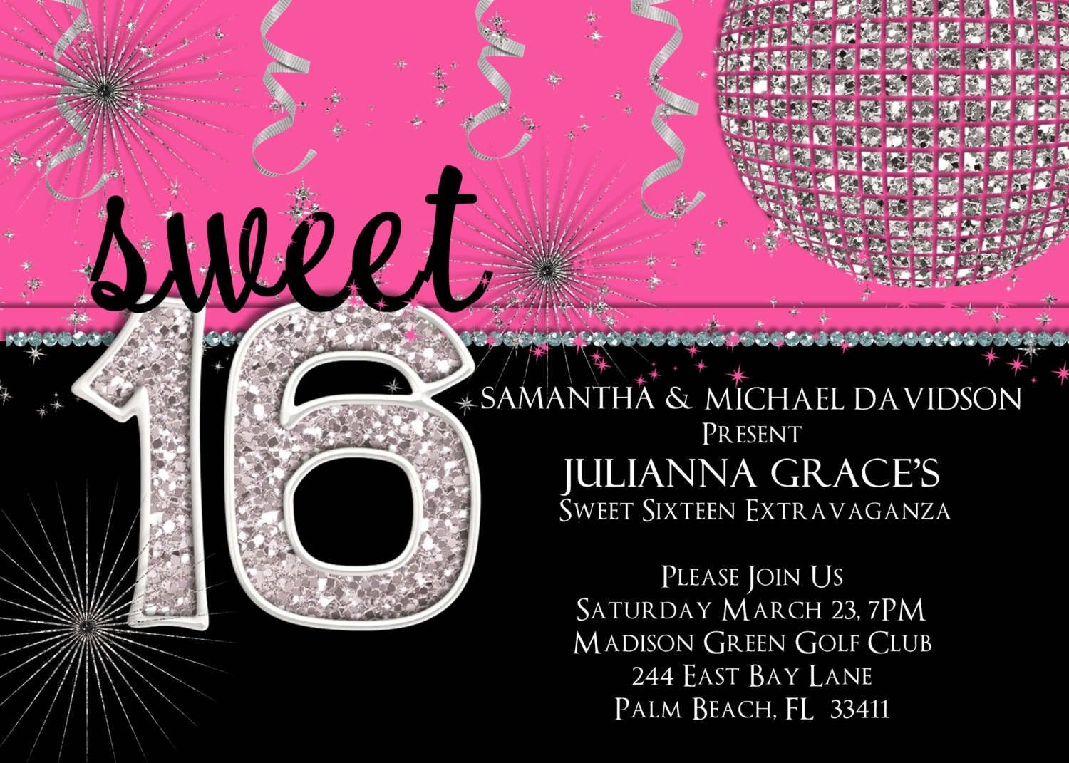 Free Printable Sweet 16 Party Invitations Printable Templates