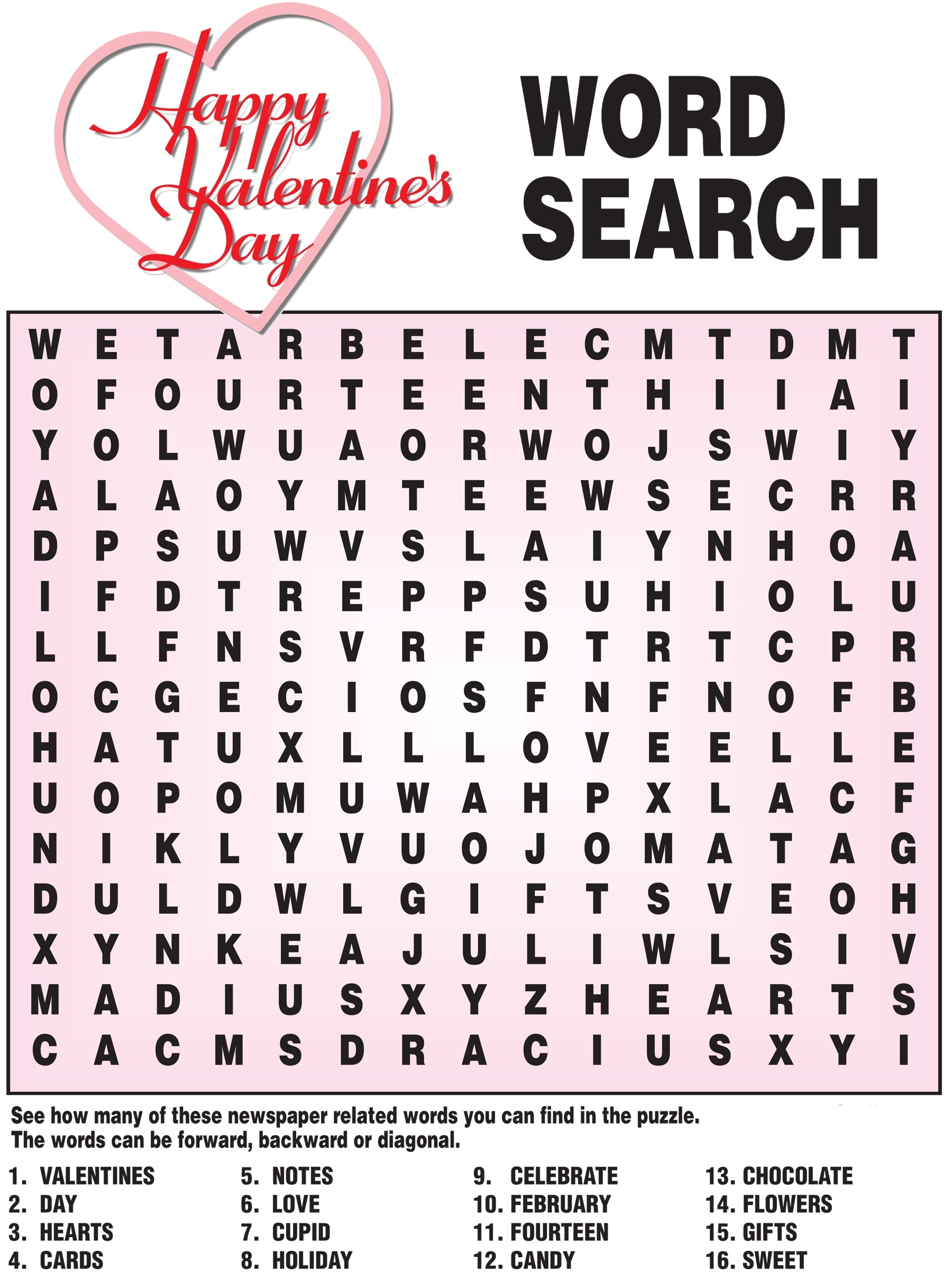Free Printable Valentine S Day Word Search Printable Word Search Maker
