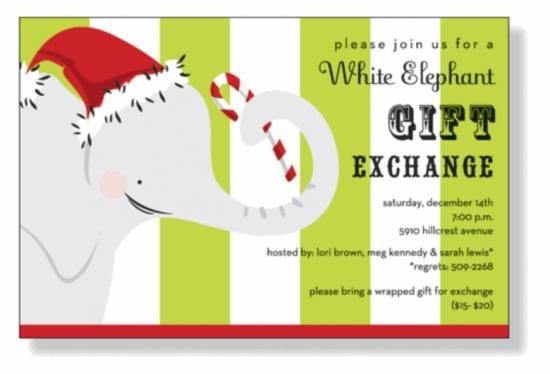 Free Printable White Elephant Invitation Template Free Printable 