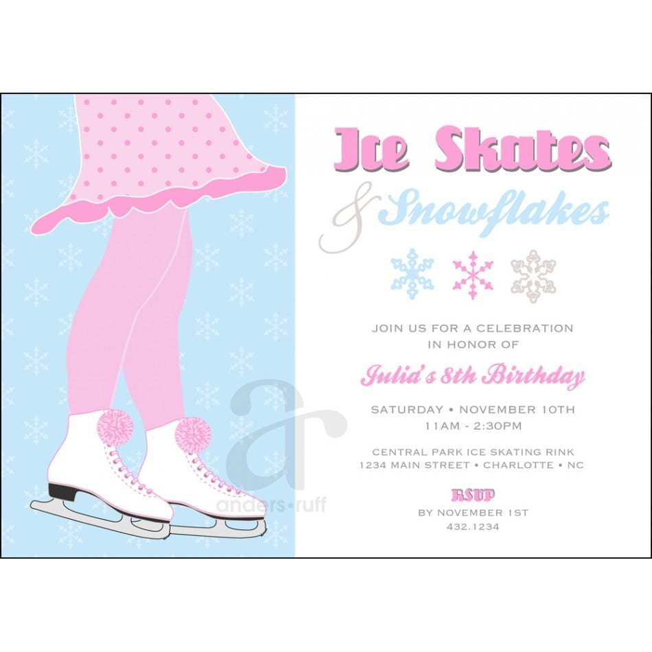 Free Skating Party Invitation Template