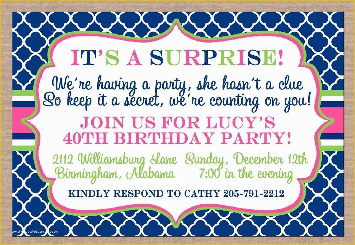 Free Surprise 50th Birthday Party Invitations Templates Of Free