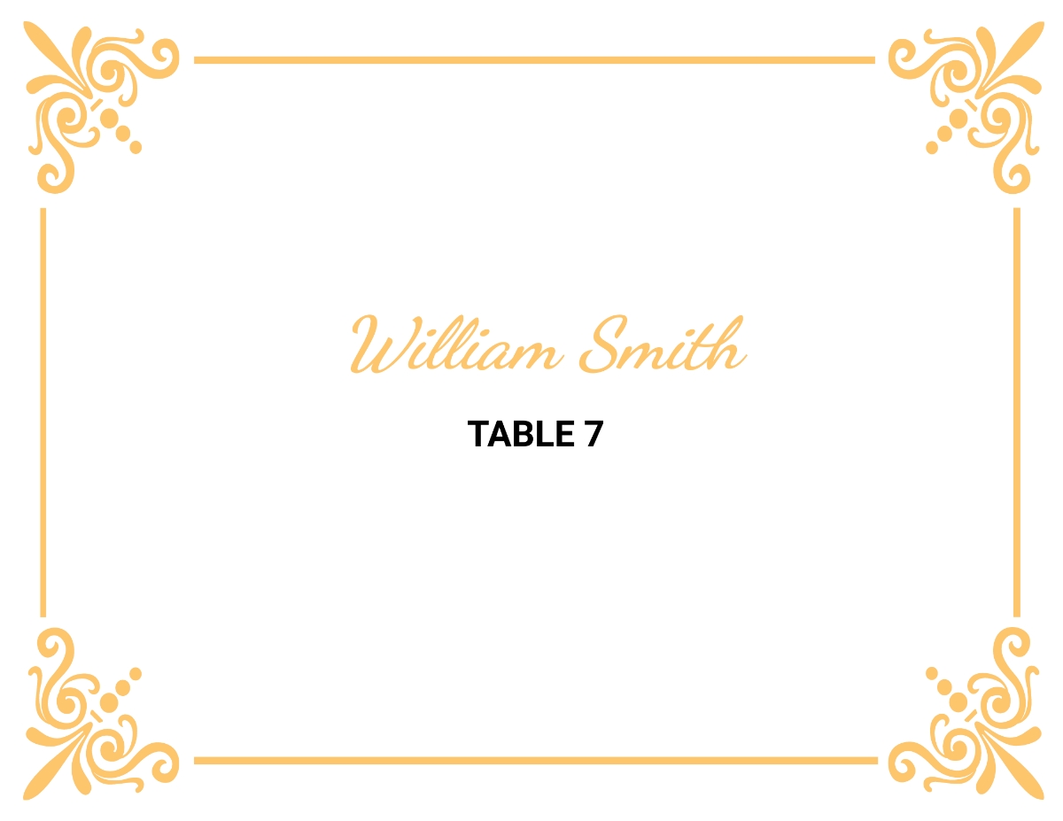 FREE Table Card Templates Examples Edit Online Download 