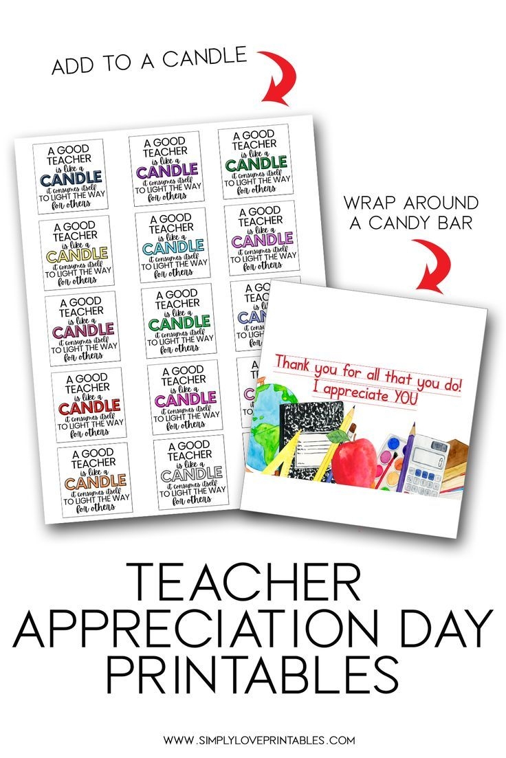 Free Teacher Appreciation Day Printables Artofit
