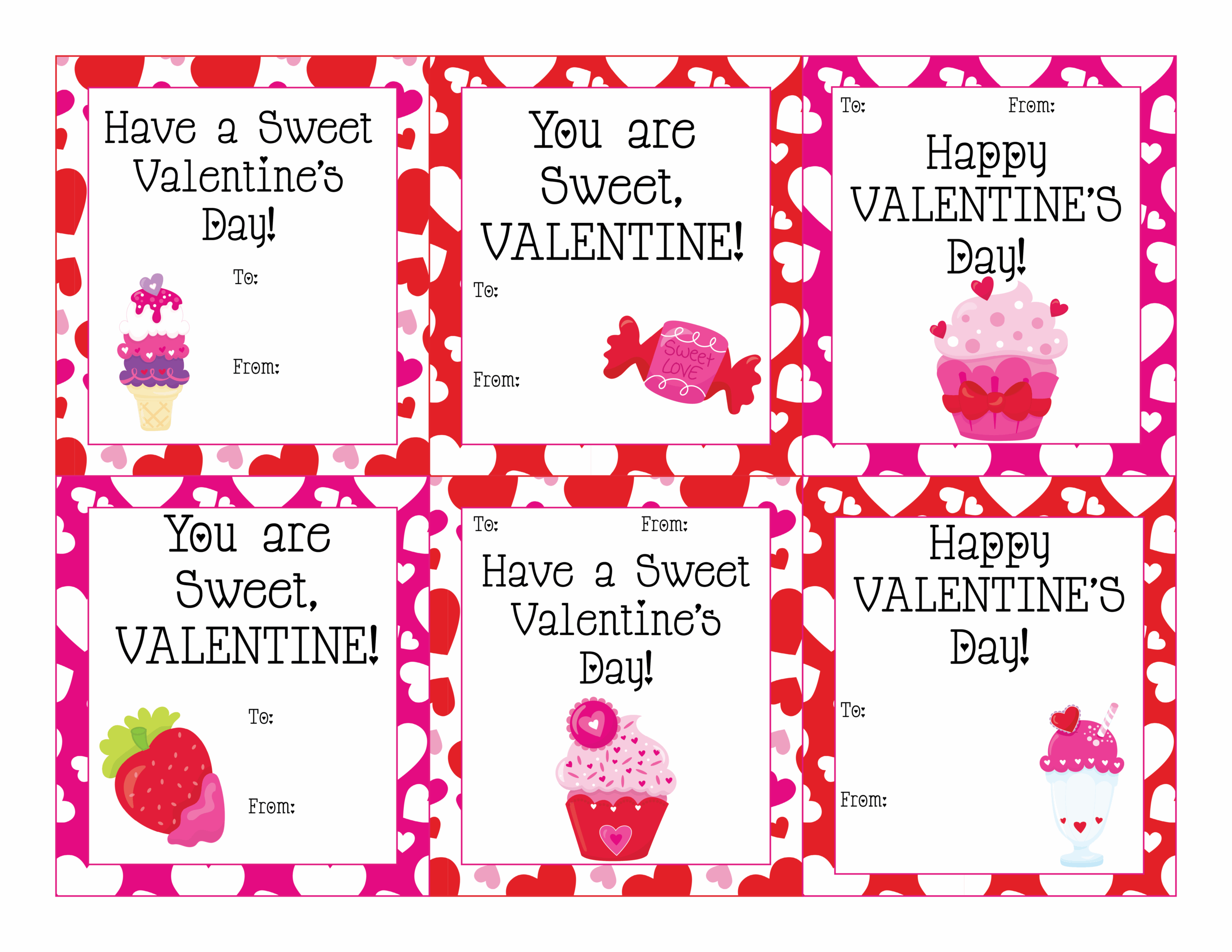 Free Valentines Day Card Printables Shop With Me Mama