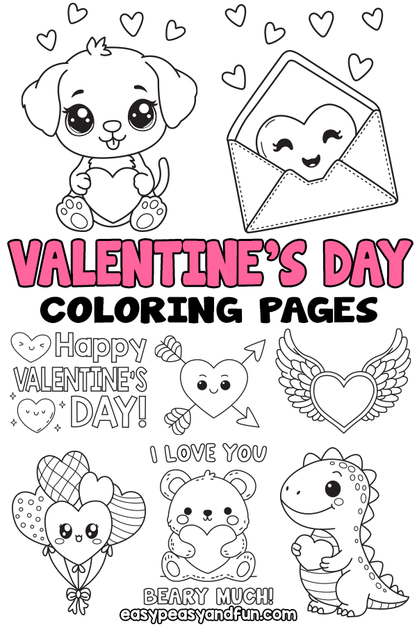 Free Valentines Day Coloring Pages Printable Worksheets Library