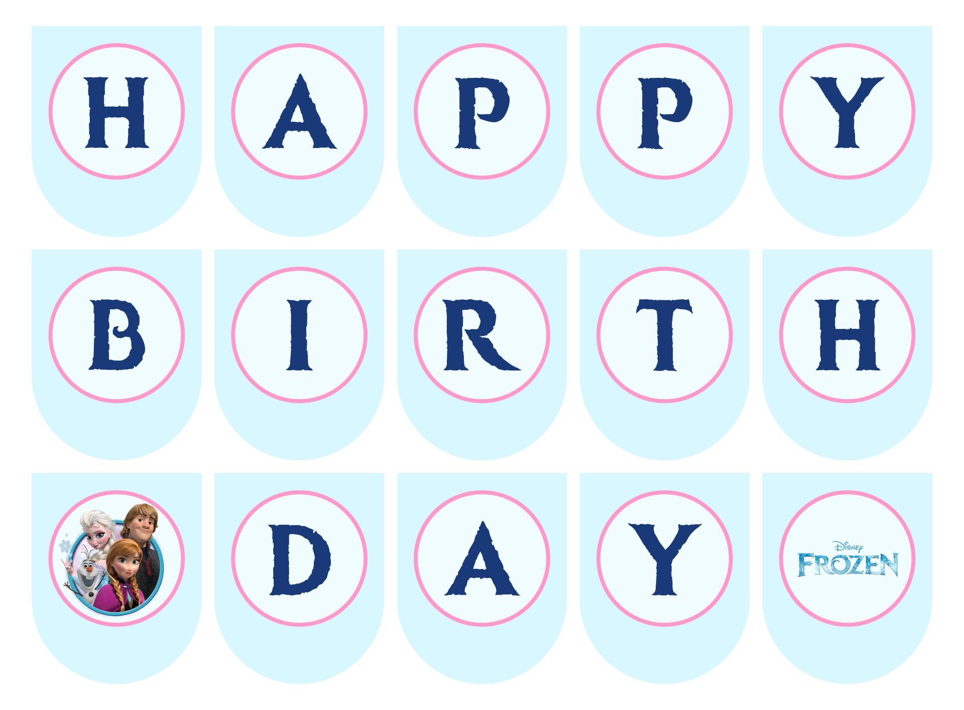 Frozen Birthday Banner 10 Free PDF Printables Printablee