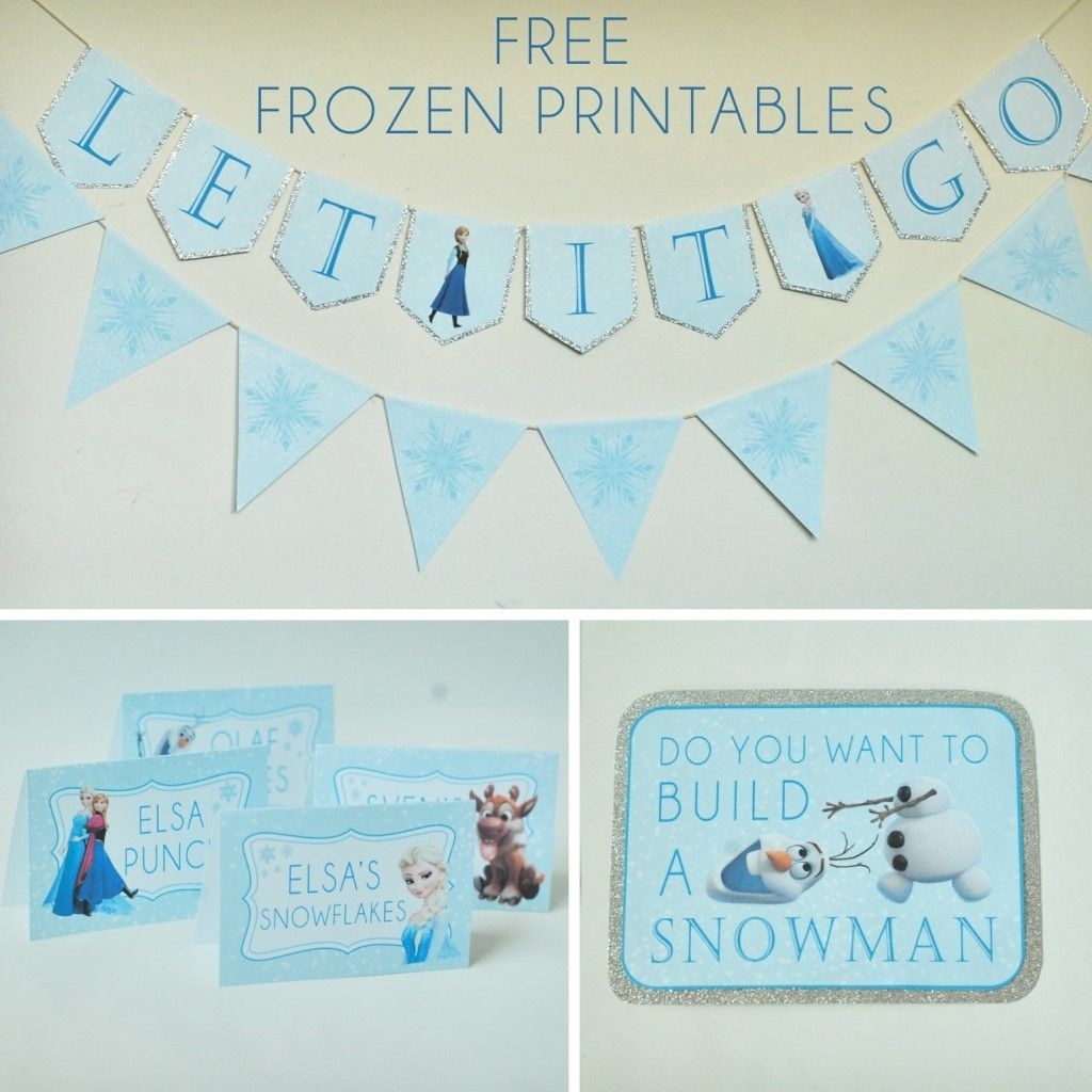 Frozen Birthday Banner Printable Free Free Printable
