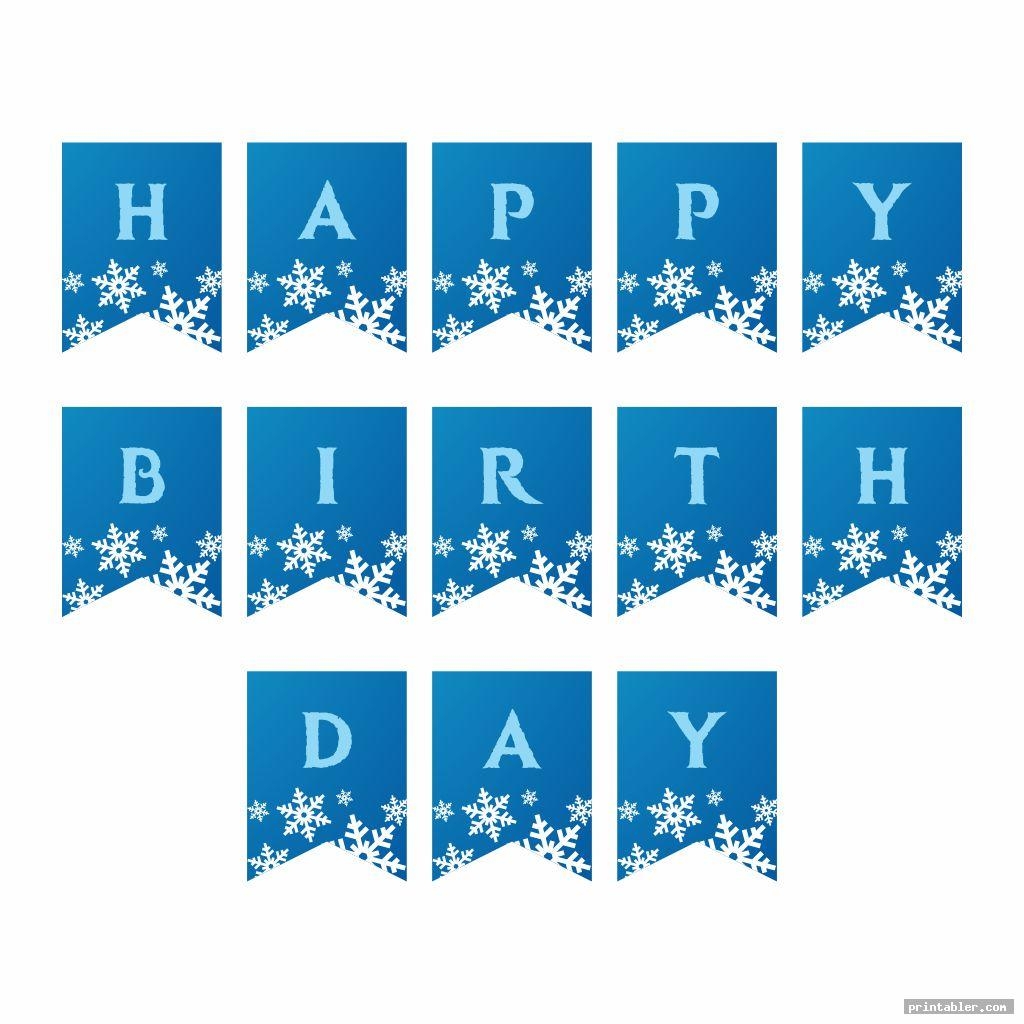 Frozen Birthday Banner Printable Gridgit
