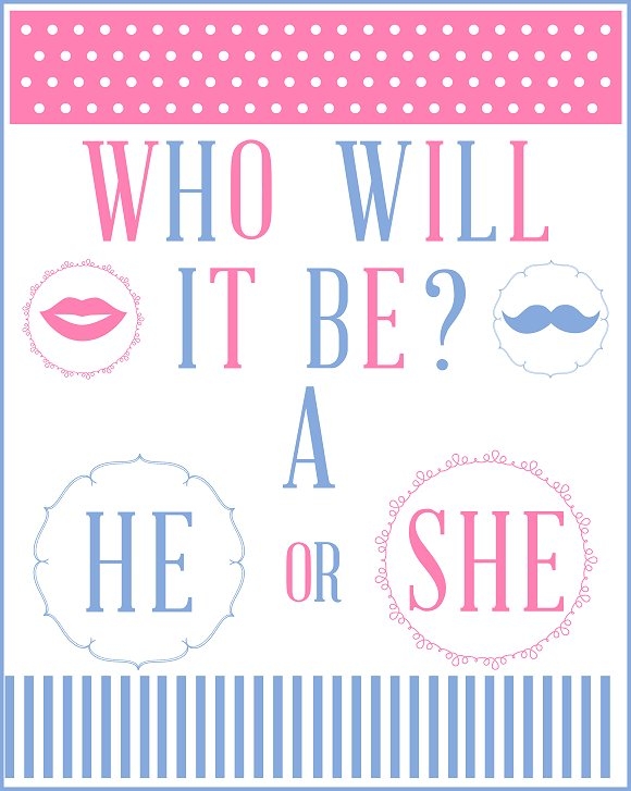 Gender Reveal Party Signs Free Printables