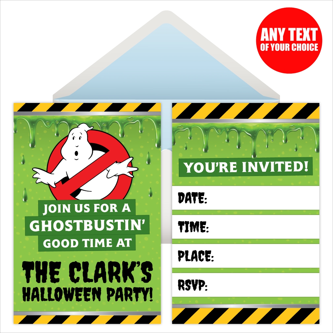 Ghostbusters PERSONALIZED Invitations 8 Pack Party Supplies 