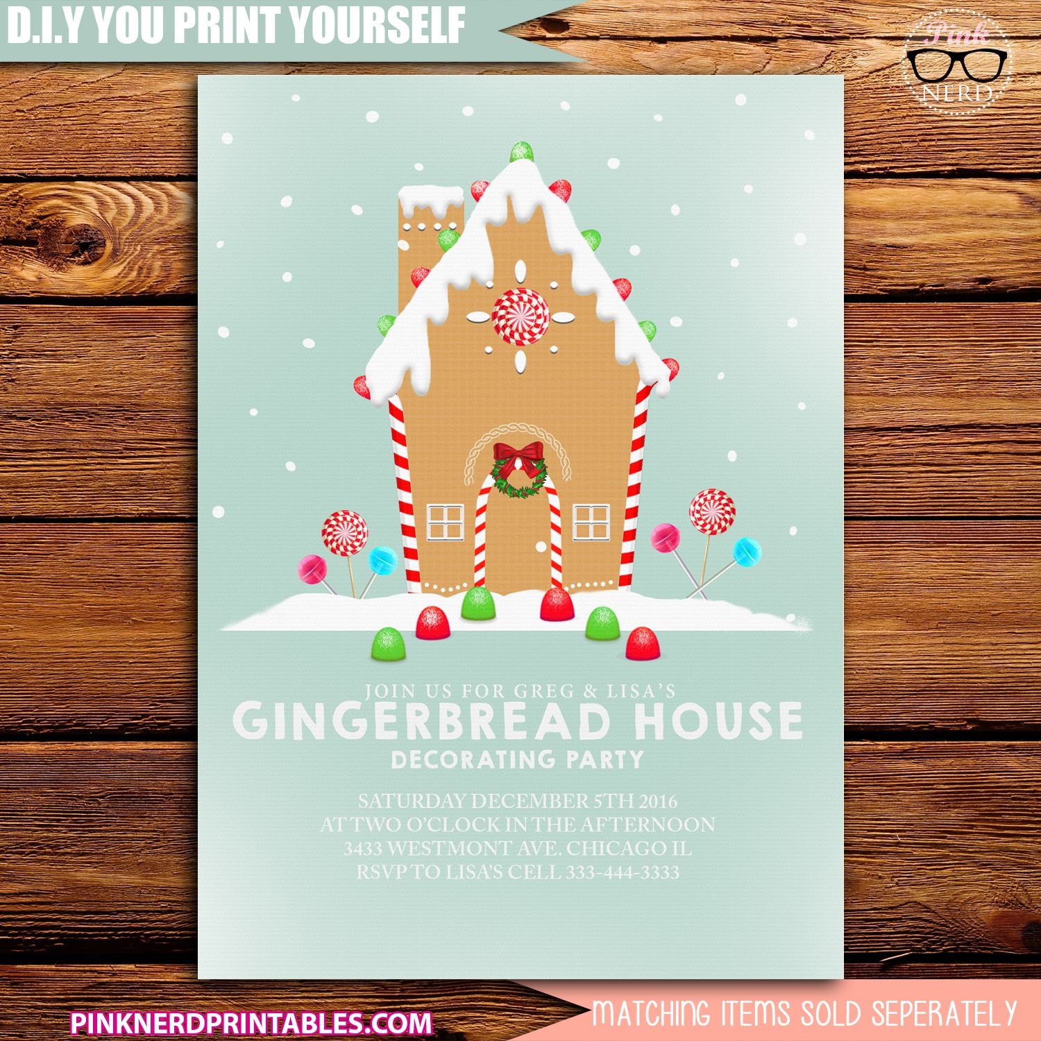 Gingerbread House Invitations Free Printable Printable Word Searches