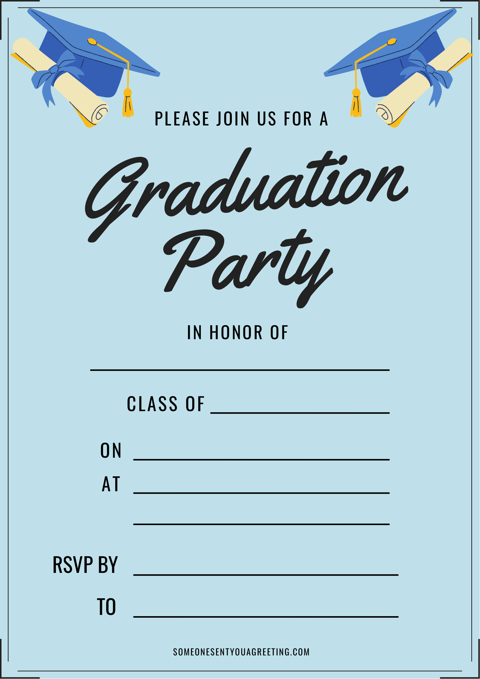 Graduation Party Invitations Printable