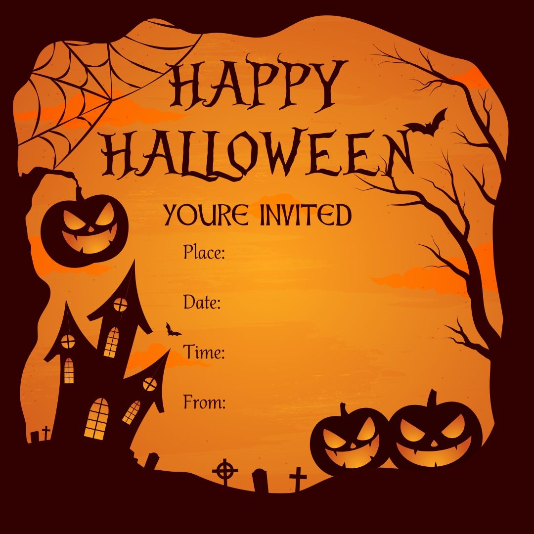 Halloween Birthday Invitation Template