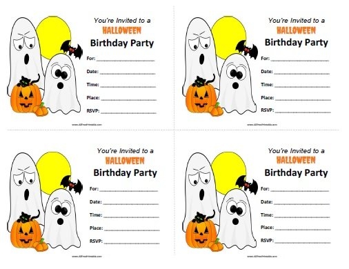 Halloween Birthday Invitations Free Printable
