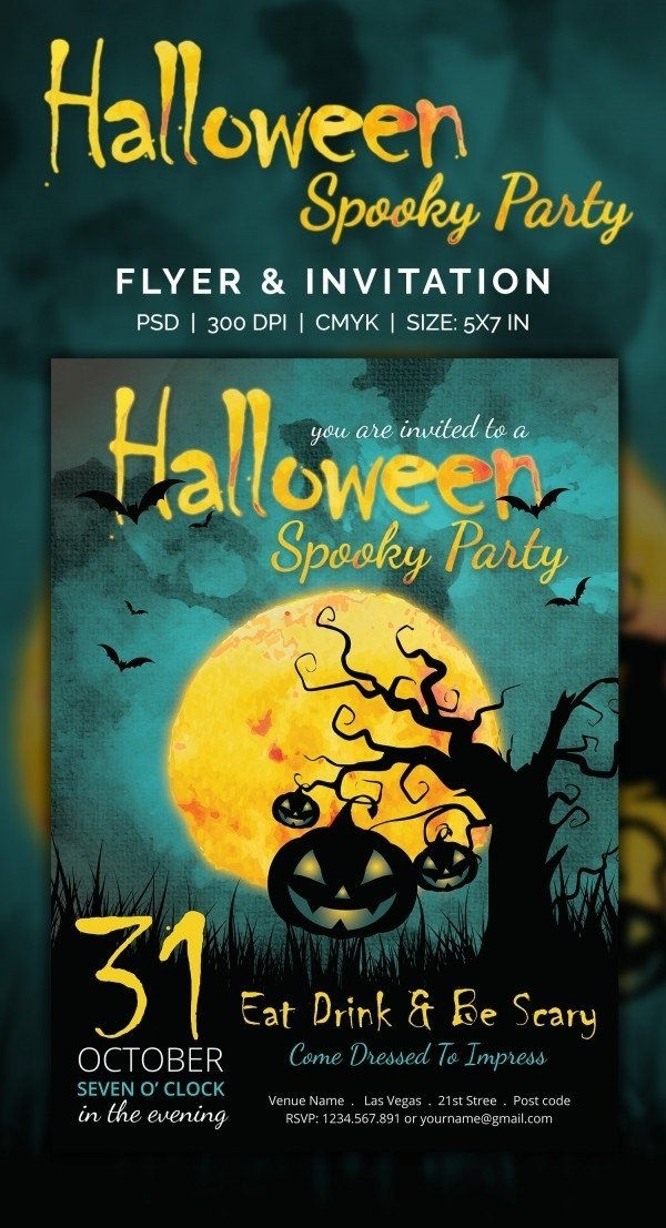 Halloween Invite Templates Printable Invitation Card Templates