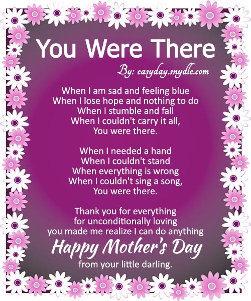 Happy mothers day poems image Easyday