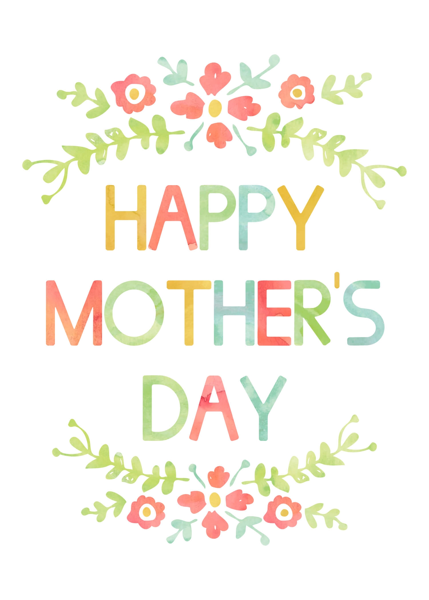 Happy Mothers Day Printable Card