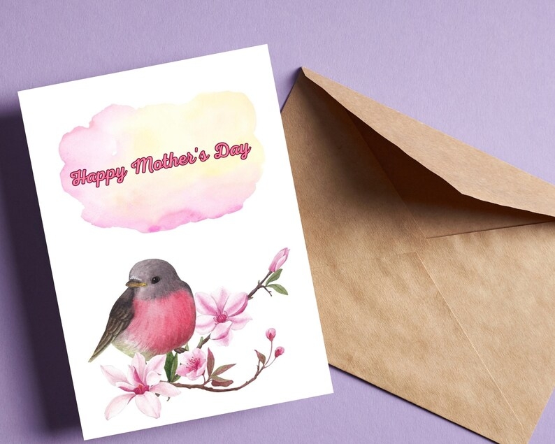 Happy Mothers Day Printable Card Digital Mothers Day Card Instant 