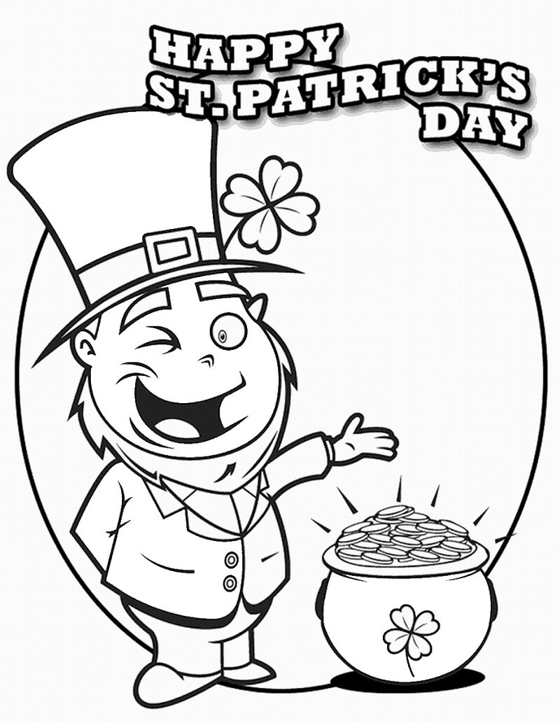 Happy Saint Patrick 39 s Day Coloring Page Free Printable Coloring Pages 