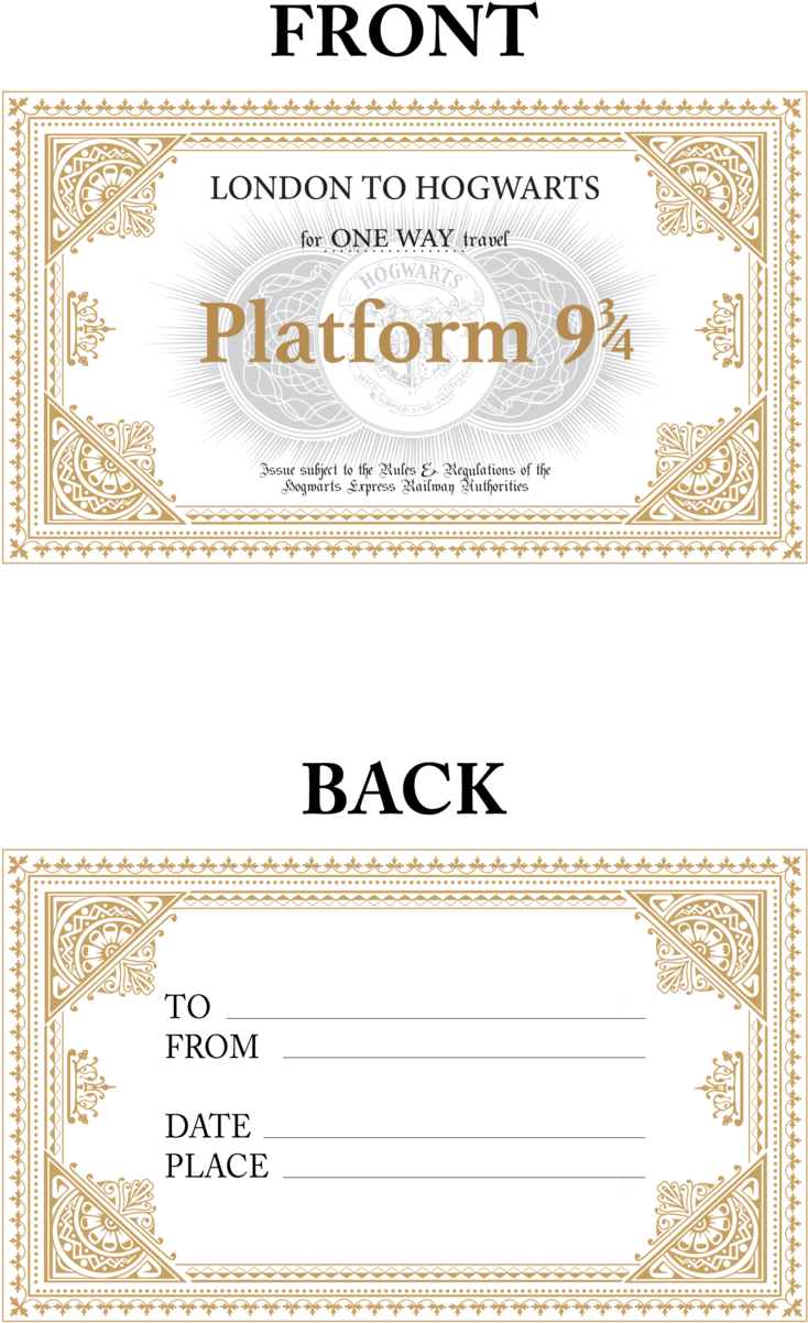 Harry Potter Free Printable Invites Png On Pnghq